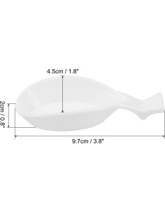 Plato de Tinta para Caligrafía PATIKIL - 10 Pcs Blanco 2