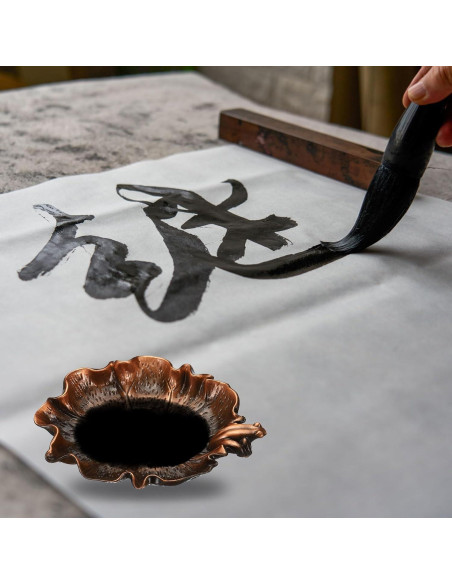 Plato de Tinta para Caligrafía PATIKIL Dorado 10.5cm x 10.5cm