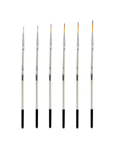 Pincel Liner de Script Sdanart 6 Piezas Punta Fina Nylon