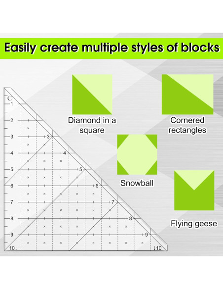 Juego de 2 Reglas Triangulares de Acrílico Konohan 12.7 y 25.4 cm