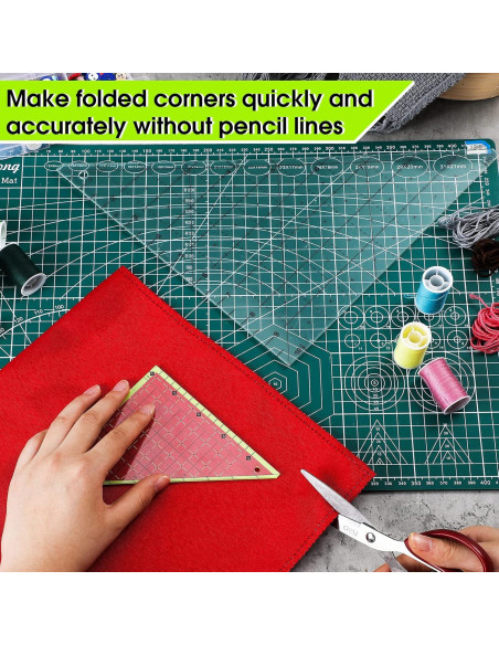 Juego de 2 Reglas Triangulares de Acrílico Konohan 12.7 y 25.4 cm