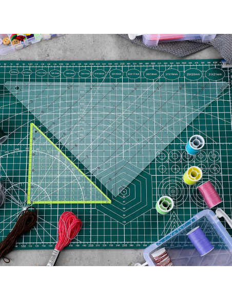 Juego de 2 Reglas Triangulares de Acrílico Konohan 12.7 y 25.4 cm
