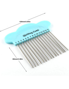 Peine de Quilling E-outstanding Azul 10x10cm para DIY 2