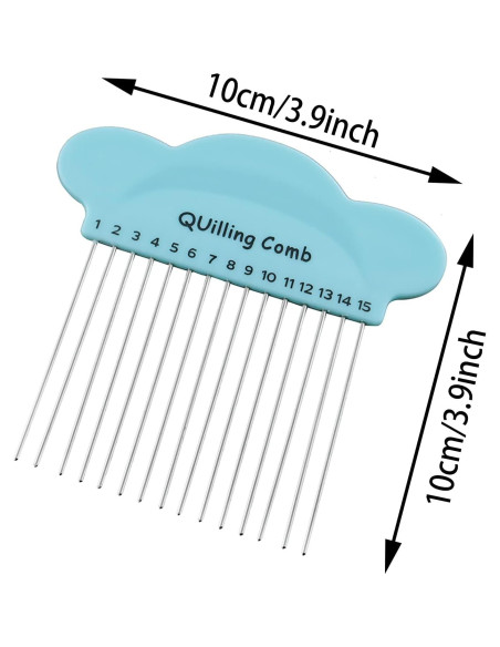 Tejedor de Peine de Papel ZZLZX 2PCS Azul y Rosa 10x10cm