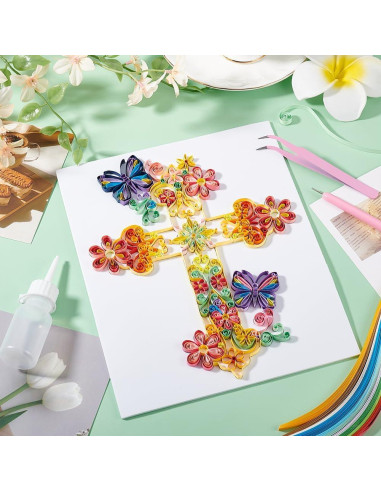 Kit de Quilling de Papel PH PandaHall 360 Tiras Multicolor