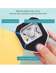 Redondeador de esquinas Pssopp para papel y fotos 7.2x3.4cm 2