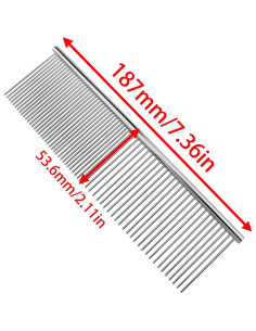Peine de Acolchado AYLIFU Plata 19 x 5.4 cm para Manualidades 2
