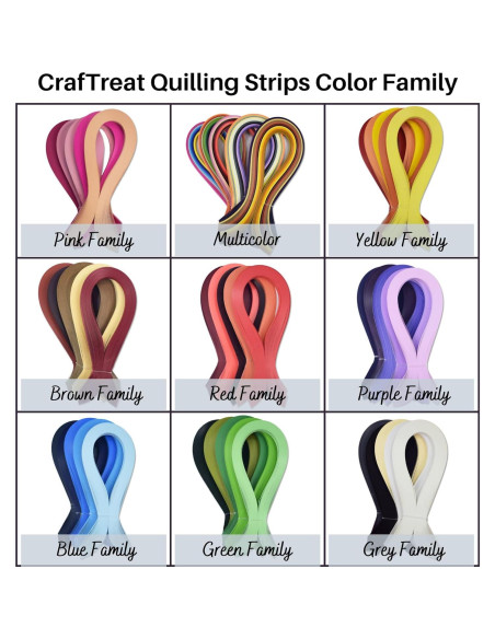 Tiras de Quilling Azul CrafTreat 3mm x 30cm - 500 Unidades