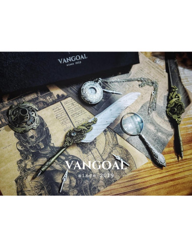 Pluma de Caligrafía VANGOAL Steampunk con Tinta y Soporte