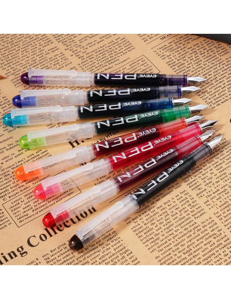Plumas Fuente Desechables EYEYE 8 Colores Punta Fina 0.5mm