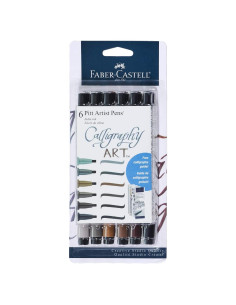 Set de Plumas de Caligrafía Faber-Castell Pitt Artist - 6 Colores Sutiles