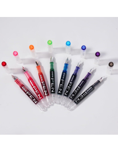 Plumas Fuente Desechables EYEYE 8 Colores Punta Fina 0.5mm