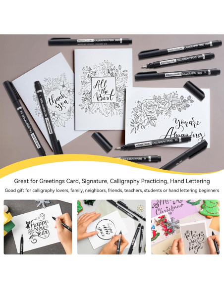 Set de Plumas de Caligrafía MARTCOLOR - 9 Tamaños y Tipos