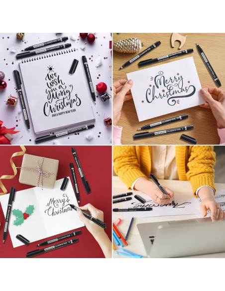 Set de Plumas de Caligrafía MARTCOLOR - 9 Tamaños y Tipos