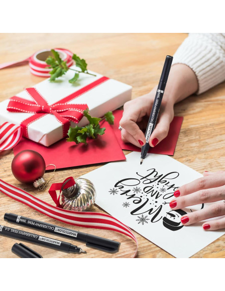 Set de Plumas de Caligrafía MARTCOLOR - 9 Tamaños y Tipos