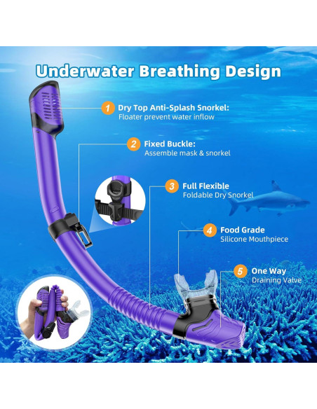 Juego de Snorkel Honlanor M61028-2-PP-TP Antifugas