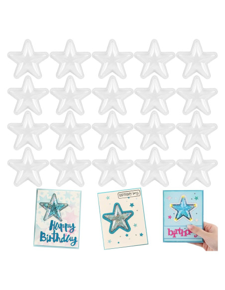 Cubiertas de Shaker 3D Briartw 20 Pcs Plástico Transparente