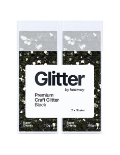 Glitter Negro Hemway Super Chunky para Manualidades 130 g