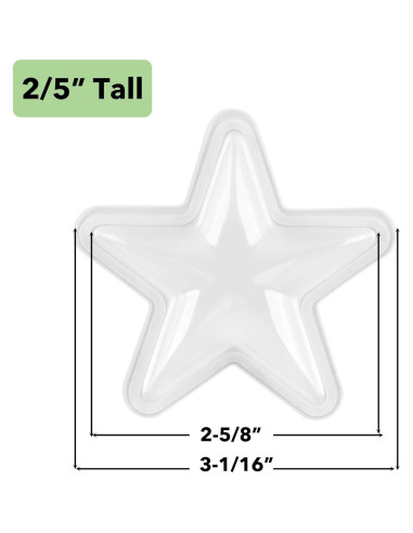 Cubiertas de Shaker 3D Briartw 20 Pcs Plástico Transparente