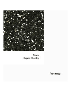 Glitter Negro Hemway Super Chunky para Manualidades 130 g 2