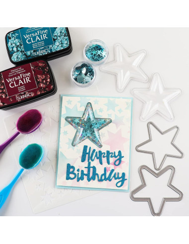 Cubiertas de Shaker 3D Briartw 20 Pcs Plástico Transparente