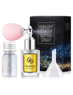 Spray de Brillo Corporal Holográfico Oranllow - Plata 70.87g