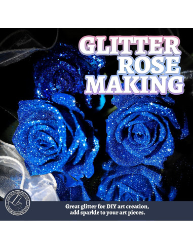 Brillo Fino Azul Real LEOBRO 150g para Manualidades y Belleza