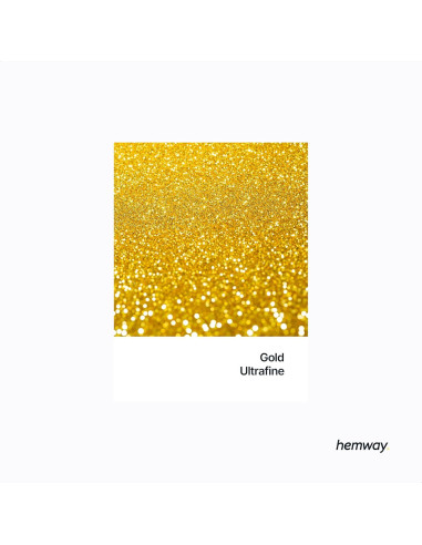 Glitter Ultra Brillante Hemway Oro 100g - Grado Cosmético