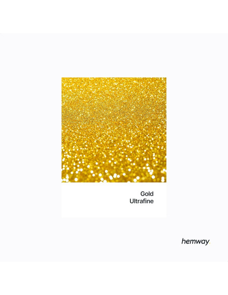 Glitter Ultra Brillante Hemway Oro 100g - Grado Cosmético