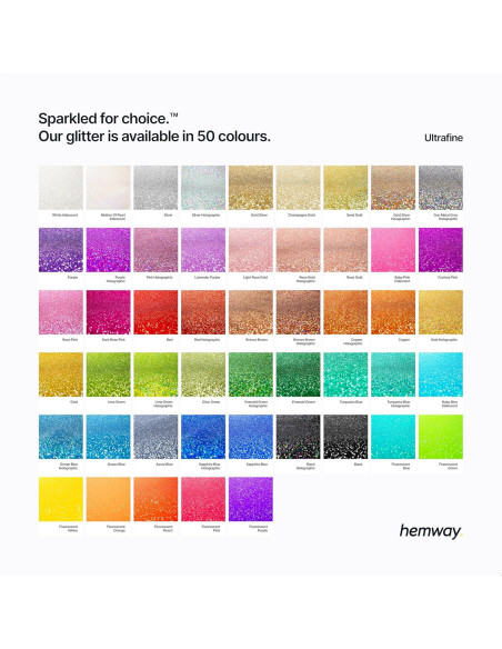 Glitter Biodegradable Hemway 100g Madreperla Iridiscente
