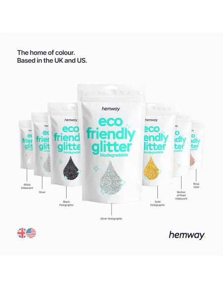 Glitter Biodegradable Hemway 100g Madreperla Iridiscente