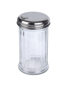 Dispensador de Azúcar de Vidrio BNYD 14 cm con Tapa de Metal