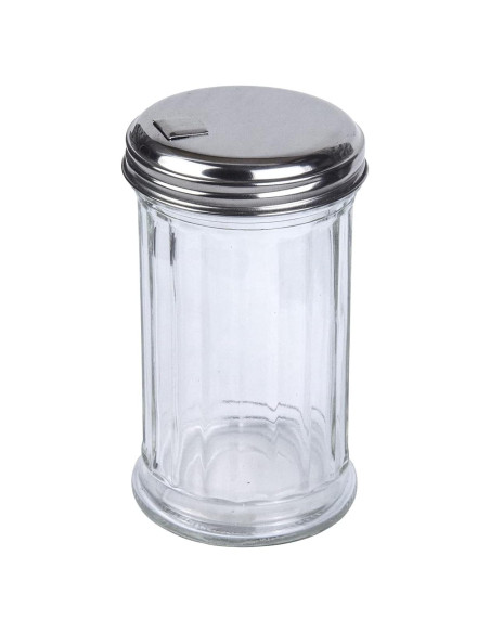 Dispensador de Azúcar de Vidrio BNYD 14 cm con Tapa de Metal