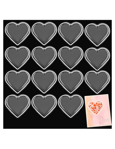 20 Piezas Cubiertas Shaker Corazón BAOFALI 6.35x5.72 cm