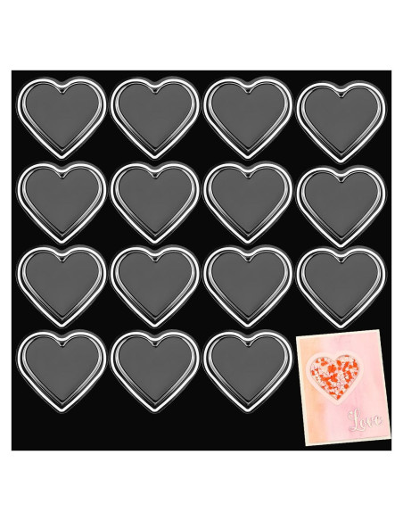 20 Piezas Cubiertas Shaker Corazón BAOFALI 6.35x5.72 cm