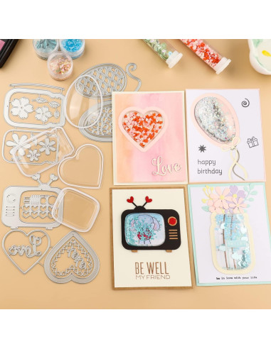 20 Piezas Cubiertas Shaker Corazón BAOFALI 6.35x5.72 cm