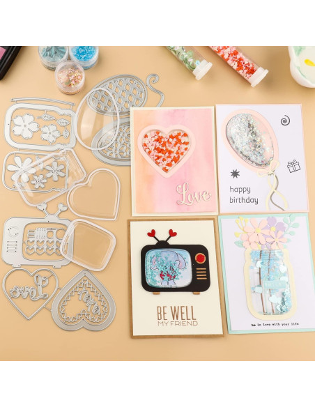 20 Piezas Cubiertas Shaker Corazón BAOFALI 6.35x5.72 cm