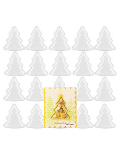 20 Piezas Cubiertas Shaker Transparentes BAOFALI 3D Navidad