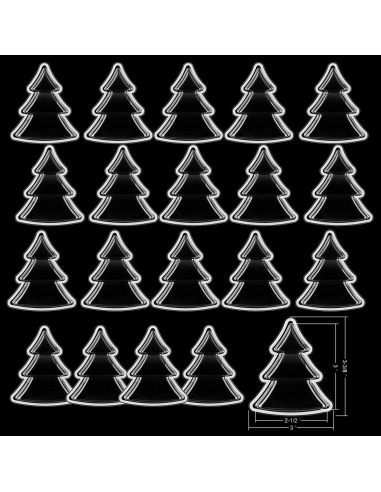 20 Piezas Cubiertas Shaker Transparentes BAOFALI 3D Navidad