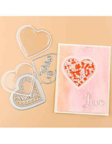 20 Piezas Cubiertas Shaker Corazón BAOFALI 6.35x5.72 cm