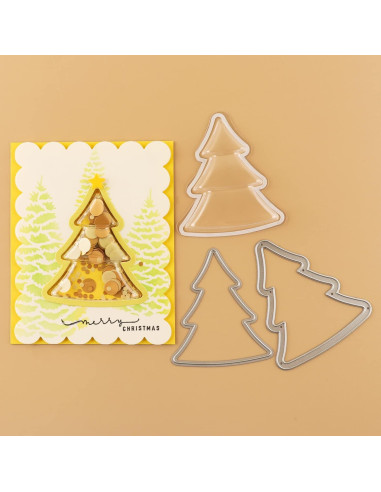 20 Piezas Cubiertas Shaker Transparentes BAOFALI 3D Navidad