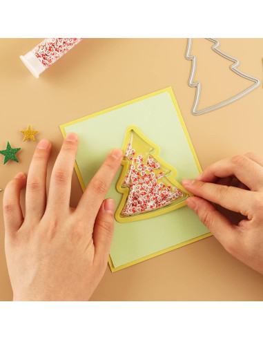 20 Piezas Cubiertas Shaker Transparentes BAOFALI 3D Navidad