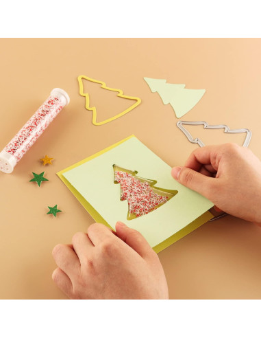 20 Piezas Cubiertas Shaker Transparentes BAOFALI 3D Navidad