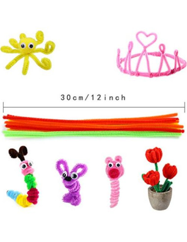 Caydo Limpiapipas 324 Piezas 27 Colores 6mm x 30cm