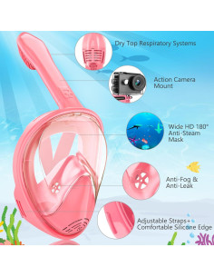 Máscara de Snorkel Hydiview para Niños 2-14 Años Antifugas 2