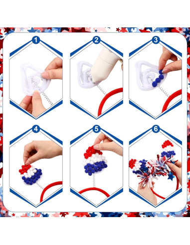 Kits de Manualidades Patrióticas Vicenpal - 500 Piezas 4 de Julio