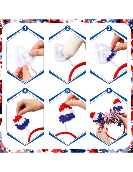 Kits de Manualidades Patrióticas Vicenpal - 500 Piezas 4 de Julio Kits de Manualidades Patrióticas Vicenpal - 500 Piezas 4 de Julio