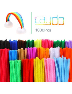 Limpiapipas Caydo 1000 Piezas 20 Colores Chenille 6mm 2