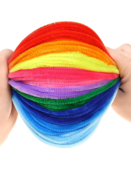 Limpiapipas Caydo 1000 Piezas 20 Colores Chenille 6mm