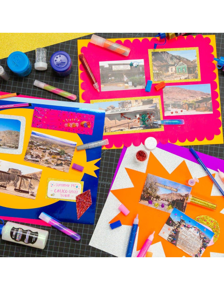 BAZIC Brillo Agitador 24 Paquetes 30g Color Neón para Manualidades